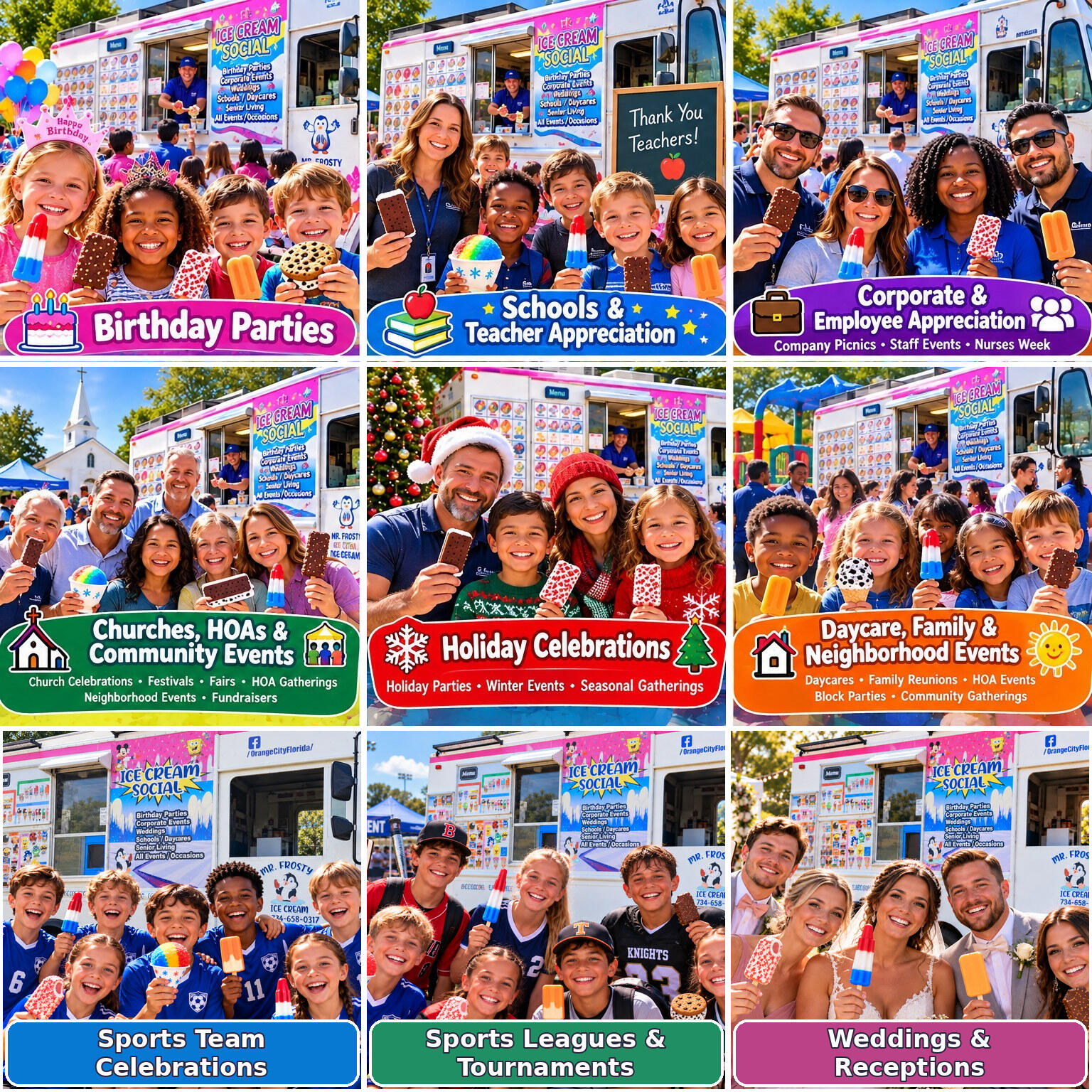 Celebrations For Every Occasion Mr. Frosty Ice Cream Truck Serving Events In Volusia County Florida